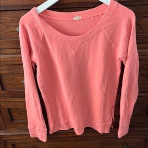 JCrew Coral Long Sleeve Top